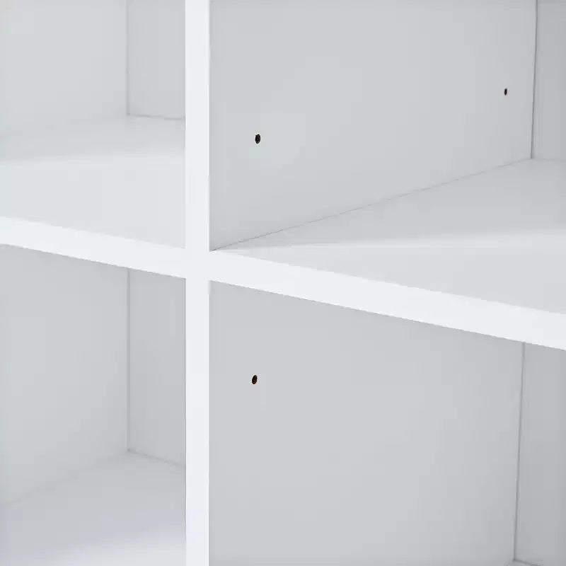 White Bathroom Storage Cabinet, Freestanding Style Cabinet with Multiple Storage Space and Open Shelf