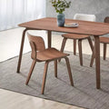 Set of 2 Wooden Side Chairs in Walnut