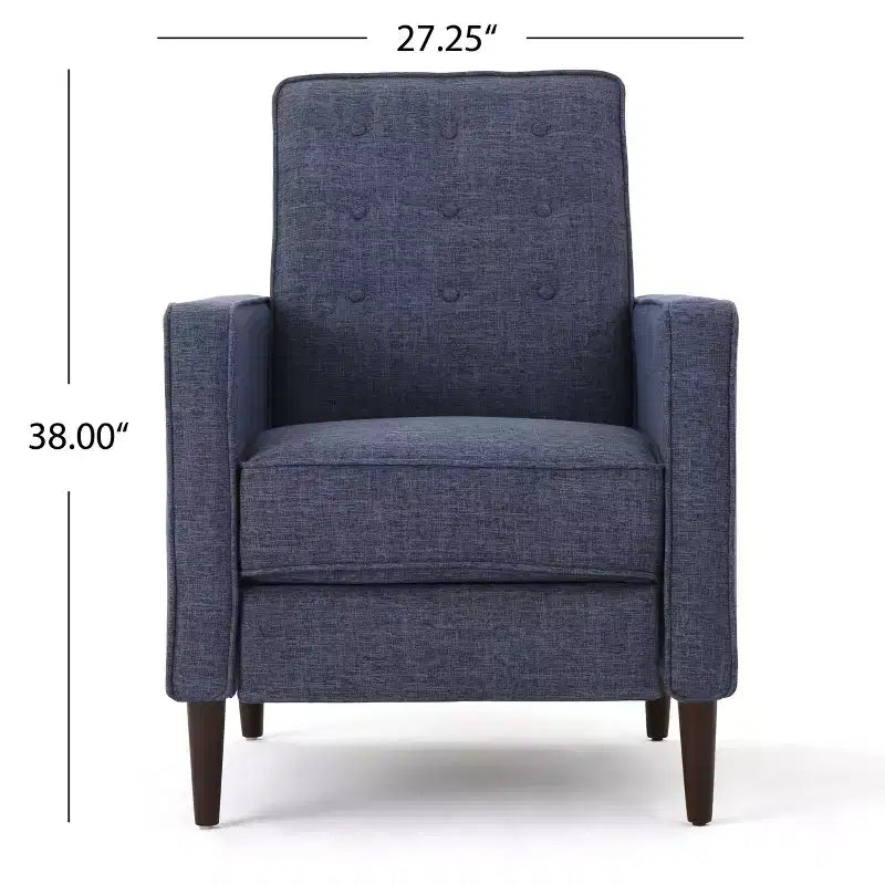 Mid Century Modern Tufted Pushback Recliners (Set of 2)