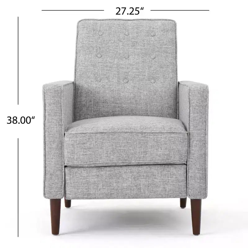 Mid Century Modern Tufted Pushback Recliners (Set of 2)