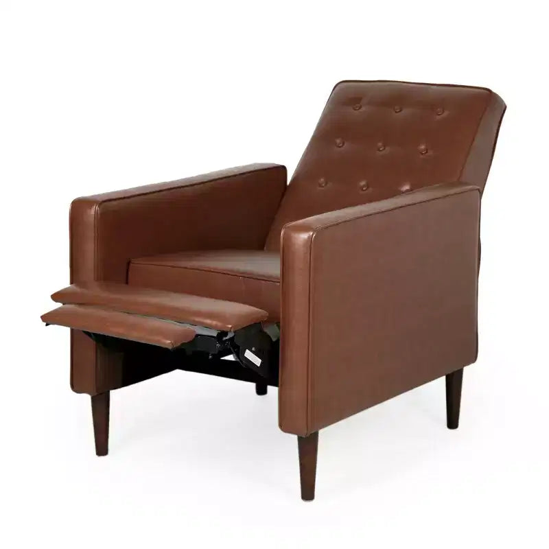 Poltrone reclinabili con schienale inclinabile a spinta, stile moderno di metà secolo, set di 2