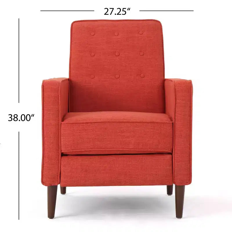 Mid Century Modern Tufted Pushback Recliners (Set of 2)