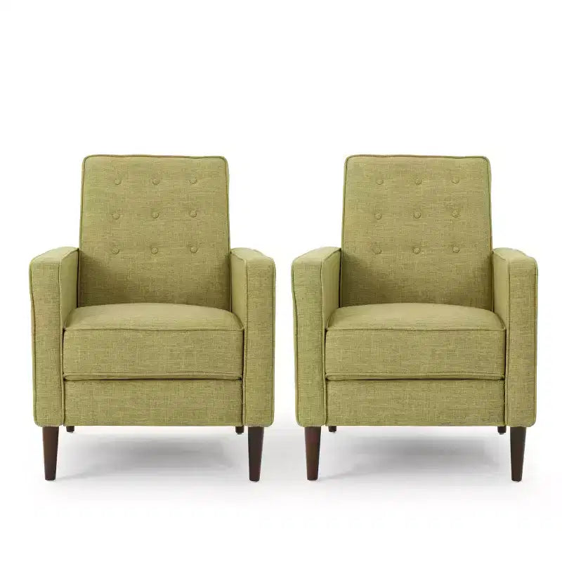 Poltrone reclinabili con schienale inclinabile a spinta, stile moderno di metà secolo, set di 2