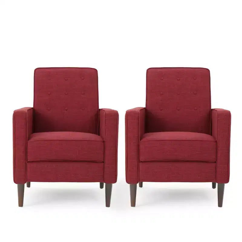 Poltrone reclinabili con schienale inclinabile a spinta, stile moderno di metà secolo, set di 2