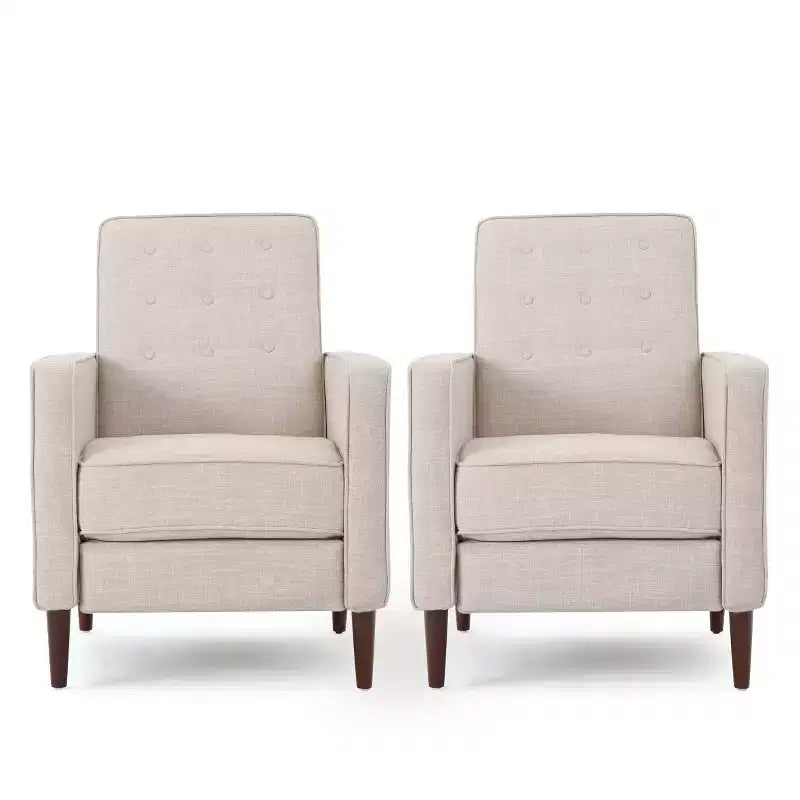 Poltrone reclinabili con schienale inclinabile a spinta, stile moderno di metà secolo, set di 2