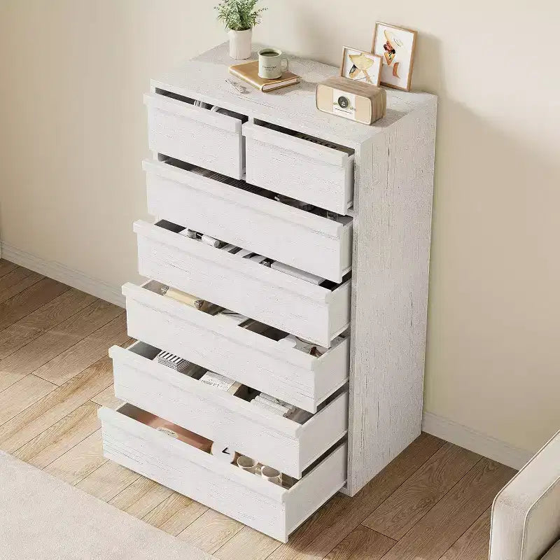 Komoda z 5/7 szufladami do sypialni, nowoczesna wysoka komoda z dużą przestrzenią do przechowywania, drewniany organizer do salonu, pokoju dziecięcego i przedpokoju