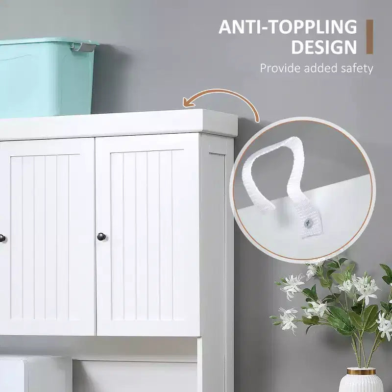 Credenza da 71 con alzata, mobile dispensa da cucina moderno stile rustico con piano per forno a microonde, cassetto e armadietto