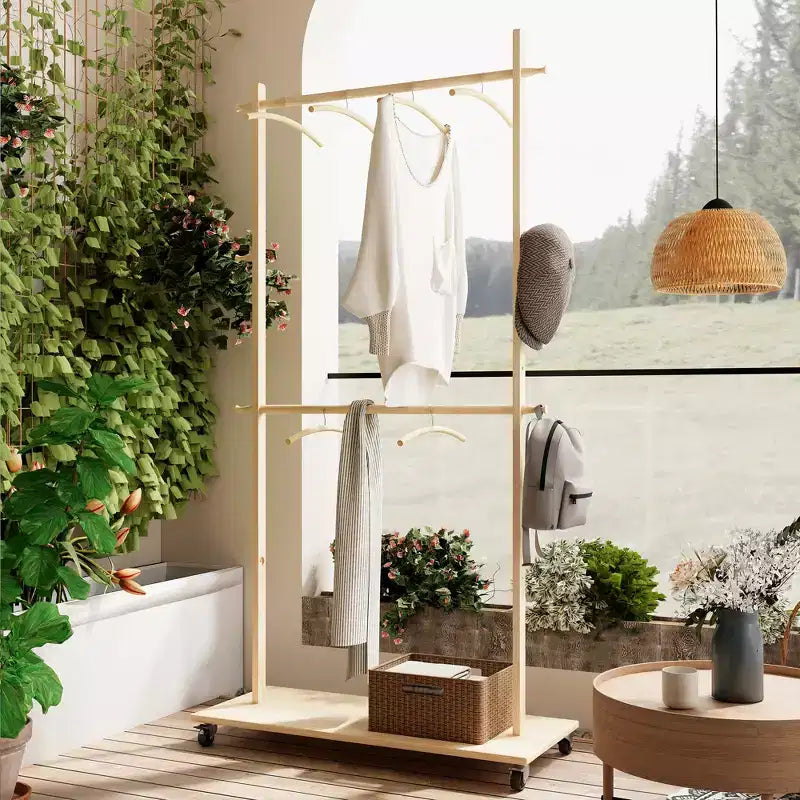 Servomuto in legno per uomo e donna, appendiabiti con cassetto, appendiabiti, organizer con vassoio, barra portacravatte, ripiano per scarpe, per camera da letto, ufficio e ingresso