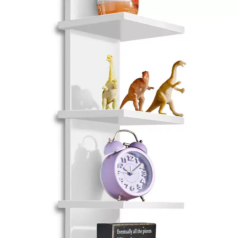 5-poziomowy wiszący regał ścienny z haczykami - dekoracja i organizer do przechowywania